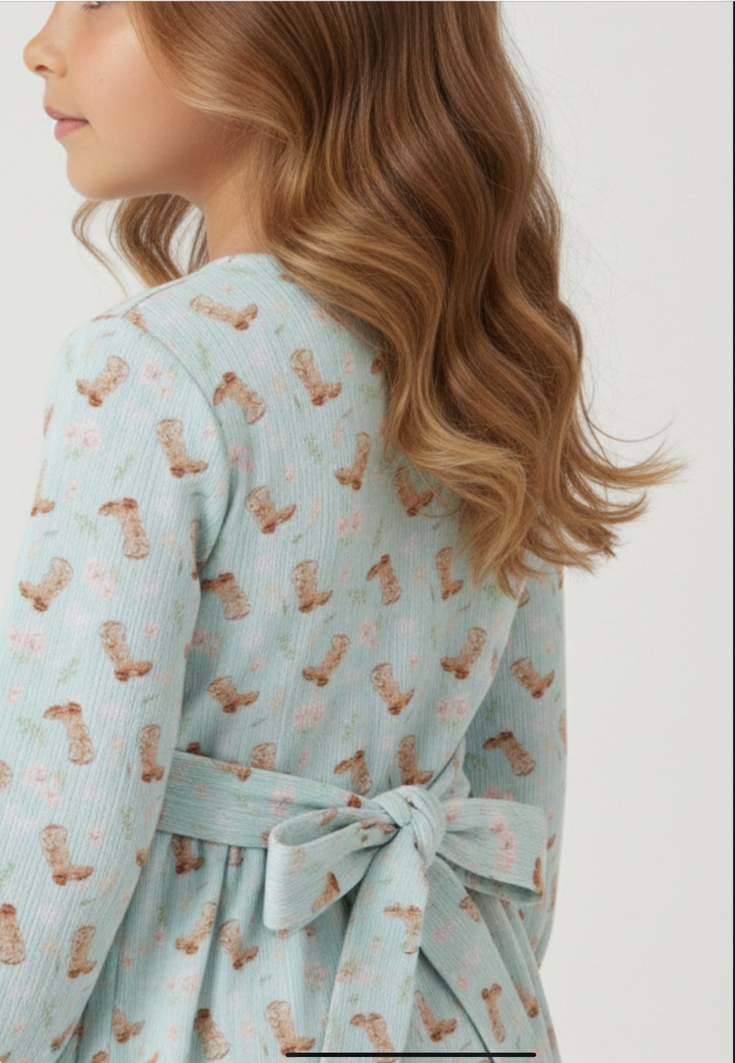 PREMIUM BOOTS PRINT MUSLIN DRESS