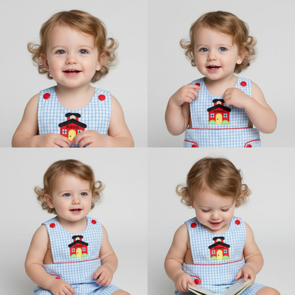 Back to School Appliqué boy Shortall