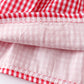 RED GINGHAM WOVEN CHARACTER EMBROIDERY GIRL SET