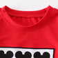 RED CHARACTER EMBROIDERY BOY SET