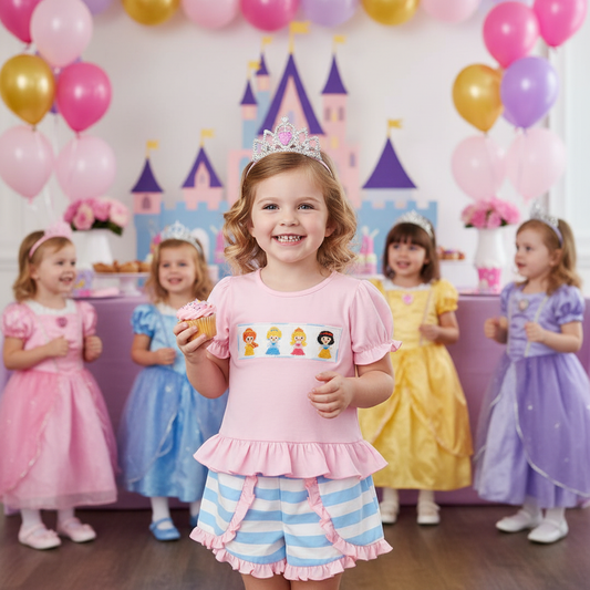 Lovely princess smocked girl set