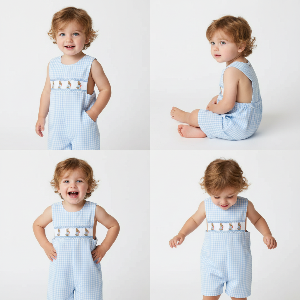 BOYS SMOCKED EASTER RABBIT Shortall