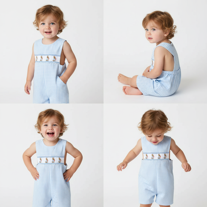 BOYS SMOCKED EASTER RABBIT Shortall