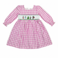 Girls Hand Smocked Nutcracker Pink and White Dress