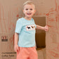 Hand Smocked Valentine Boy Puppy Short Set