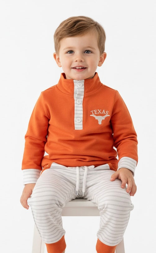 RUST TEXAS EMBROIDERY PANTS SET