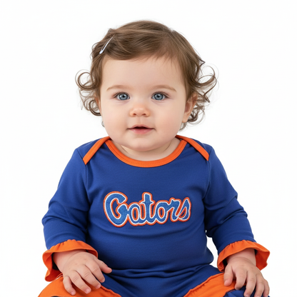 FLORIDA GLITTER RUFFLE ROMPER