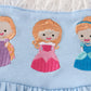 BLUE PRINCESS EMBROIDERY RUFFLE DRESS