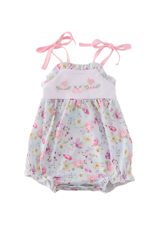 BUTTERFLY FLORAL EMBROIDERY GIRL BUBBLE