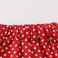 RED CHARACTER APPLIQUE GIRL SET