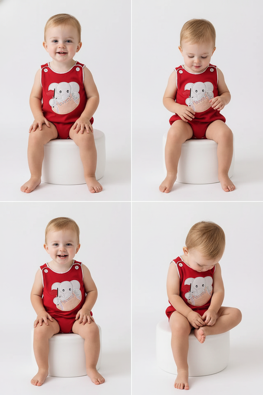 ALABAMA ELEPHANT BOY APPLIQUE BUBBLE