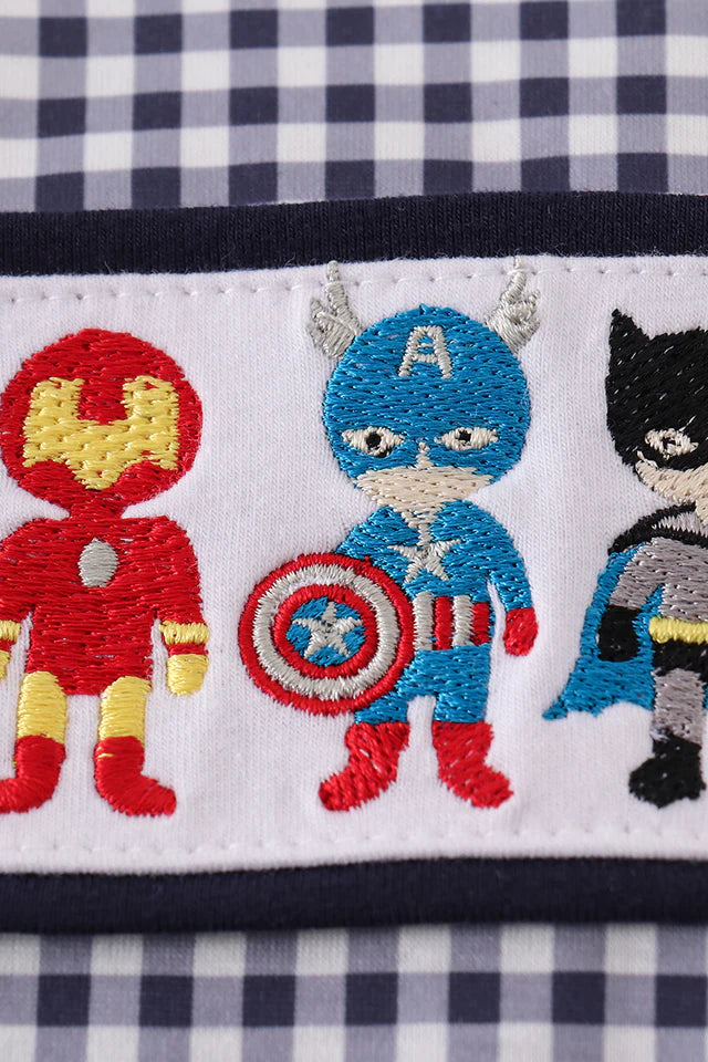 BLUE CHARACTER EMBROIDERY BOY JONJON