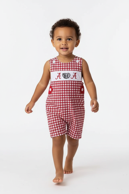 ALABAMA EMBROIDERY BOY GINGHAM JONJON