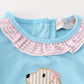 BLUE PUPPY APPLIQUE DRESS