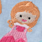 BLUE PRINCESS EMBROIDERY RUFFLE GIRL BUBBLE