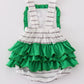 GREEN GOLF APPLIQUE GIRL BUBBLE