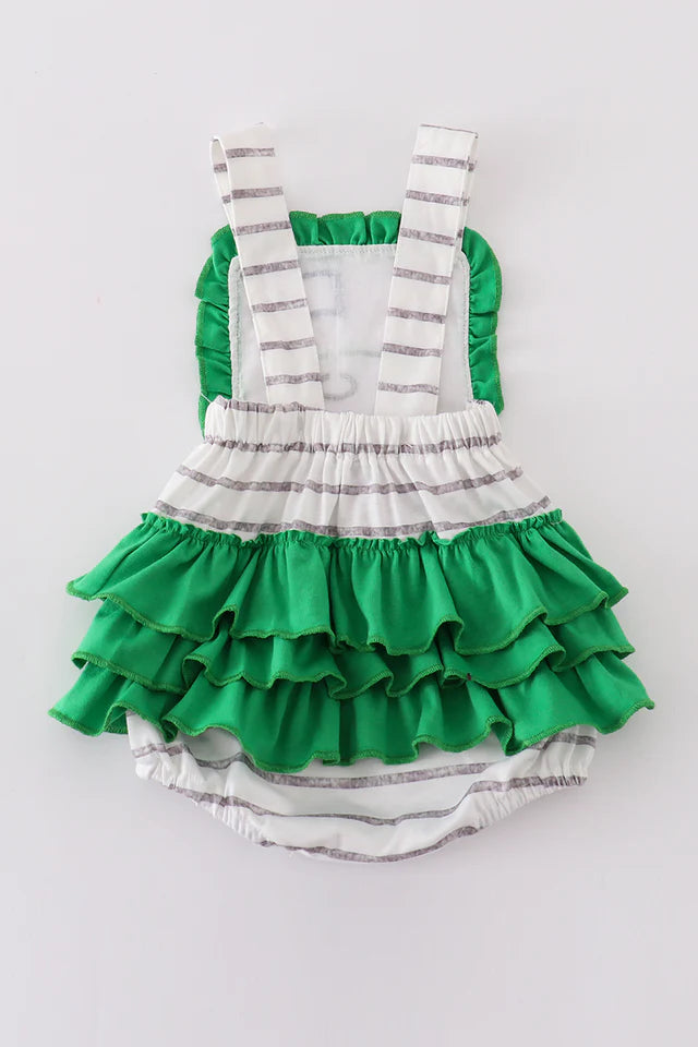 GREEN GOLF APPLIQUE GIRL BUBBLE
