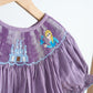 PURPLE CASTLE HAND SMOCKED GINGHAM DRESS
