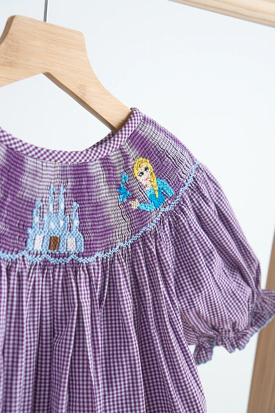 PURPLE CASTLE HAND SMOCKED GINGHAM DRESS 12M PURPLE CASTLE HAND SMOCKED GINGHAM DRESS 12M