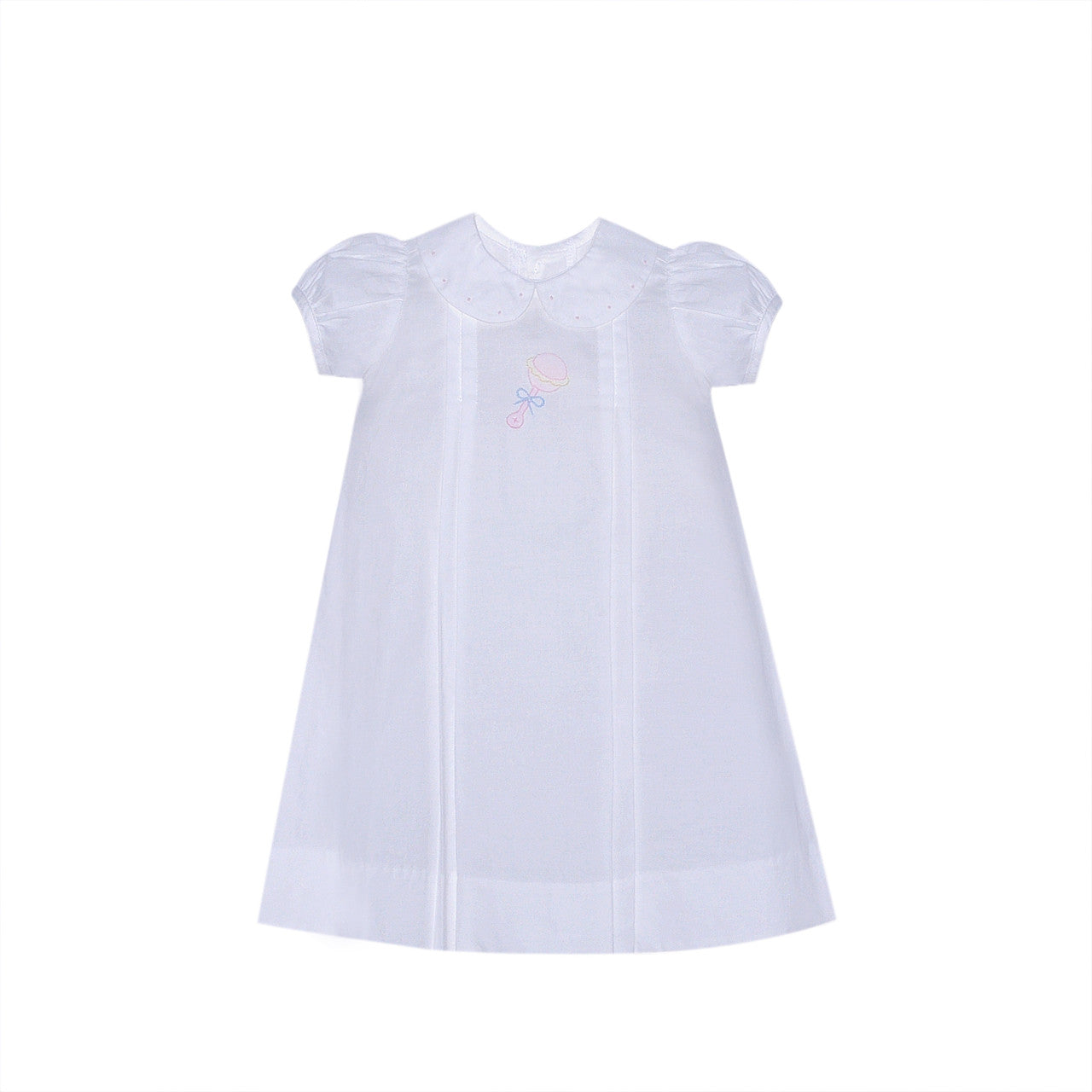 Embroidered and Handstiched Rattle Girl Daygown
