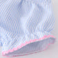 BLUE SEERSUCKER BOW EMBROIDERY BLOOMER SET