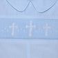 Blue handsmocked  Bubble - Cross