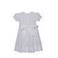 Penelope Handsmocked White Dress with Bow Back and Pearl Accents