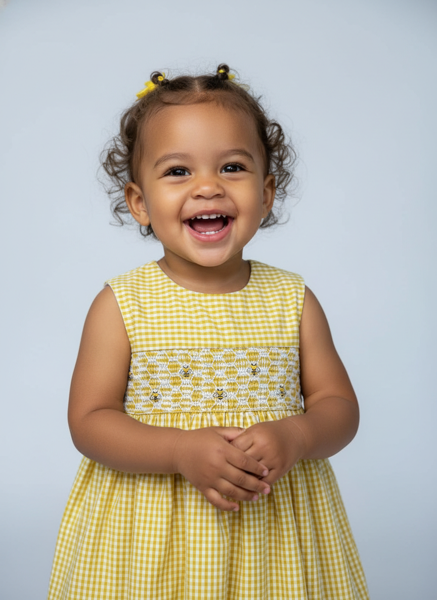 Bumble Bee Hand smocked Dress