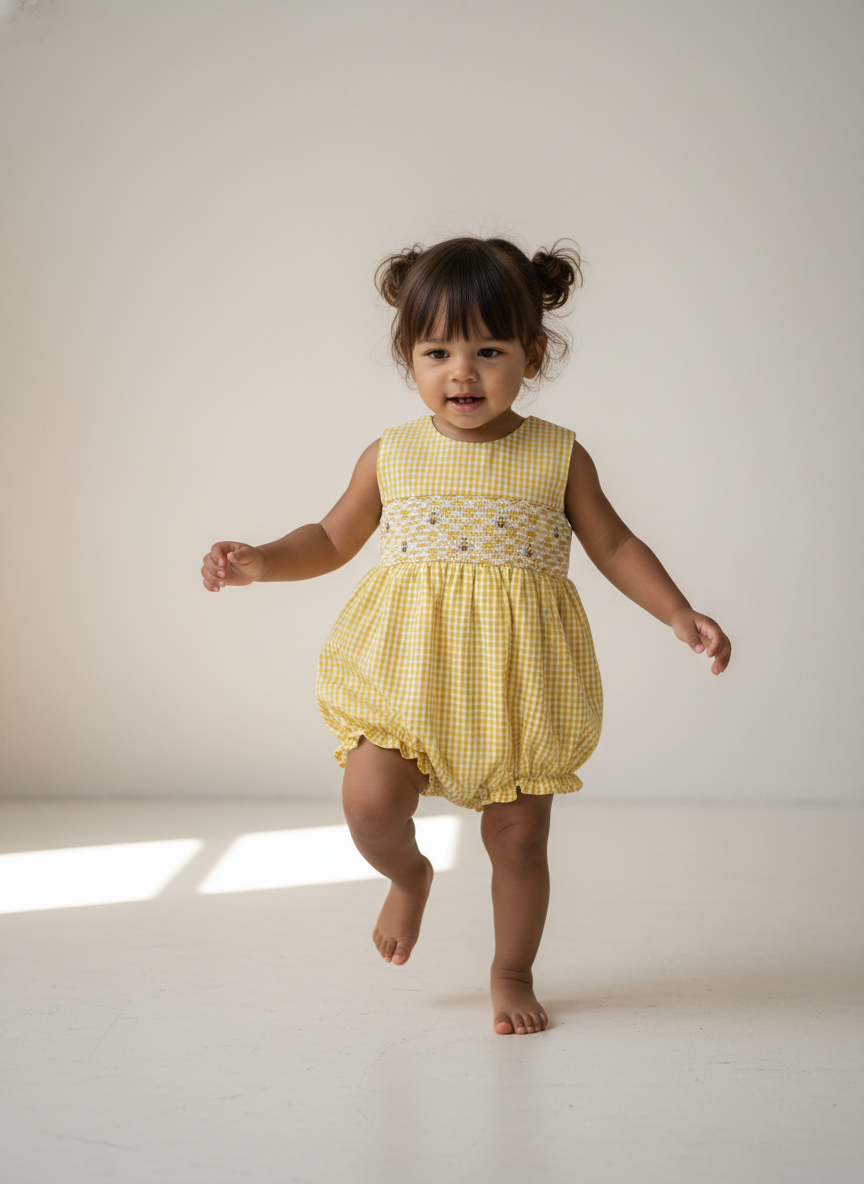 Honey Bee Handsmocked bubble