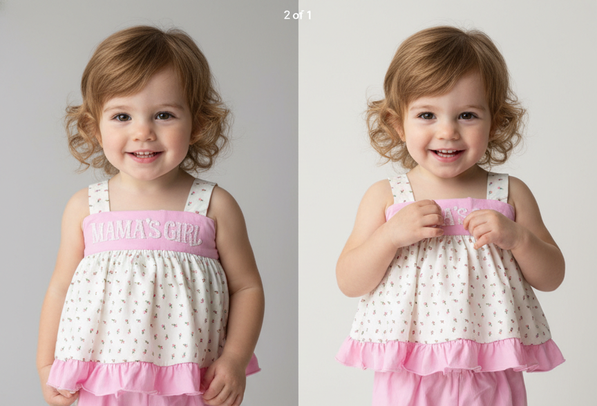 Mama’s Girl French knot bubble bloomer set