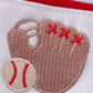 BLUE PLAID BASEBALL EMBROIDERY BOY BUBBLE