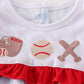 BLUE PLAID BASEBALL EMBROIDERY GIRL BUBBLE