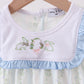 FLORAL BUNNY EMBROIDERY RUFFLE BUBBLE