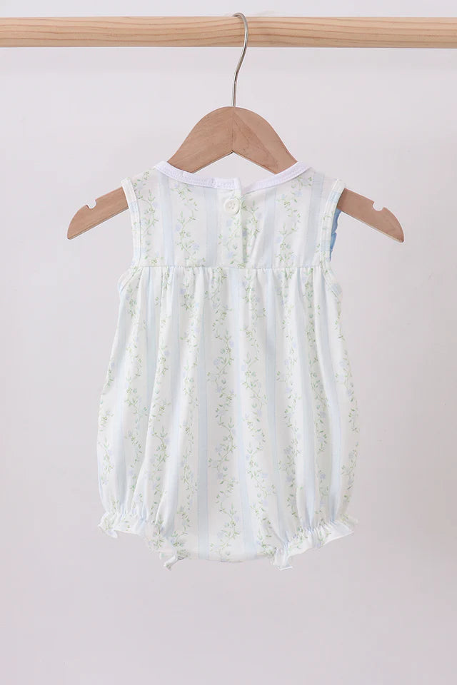 FLORAL BUNNY EMBROIDERY RUFFLE BUBBLE