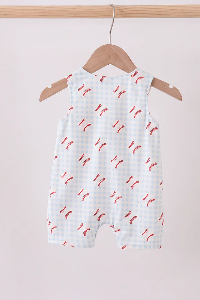 BASEBALL APPLIQUE GINGHAM JONJON