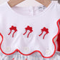 BASEBALL APPLIQUE RUFFLE GINGHAM BLOOMER SET