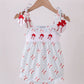 BASEBALL APPLIQUE RUFFLE GINGHAM BUBBLE