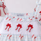 BASEBALL APPLIQUE RUFFLE GINGHAM BUBBLE