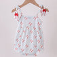 BASEBALL APPLIQUE RUFFLE GINGHAM BUBBLE