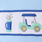BLUE GOLF CART SMOCKED SHORTS SET