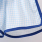 BLUE GOLF CART SMOCKED SHORTS SET