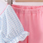 BLUE GOLF CART SMOCKED RUFFLE SHORTS SET