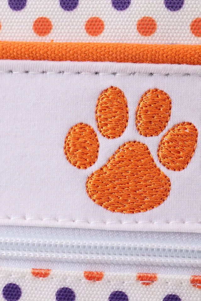 CLEMSON EMBROIDERY RUFFLE BACKPACK