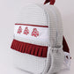 BULLDOGS EMBROIDERY RUFFLE BACKPACK