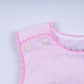 PINK PRINCESS HAND SMOCKED PLAID BUBBLE
