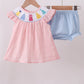 PINK PRINCESS SMOCKED BLOOMER SET