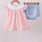PINK PRINCESS SMOCKED BLOOMER SET