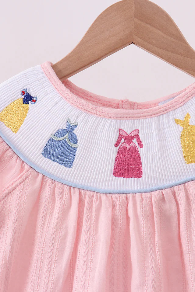 PINK PRINCESS SMOCKED BLOOMER SET