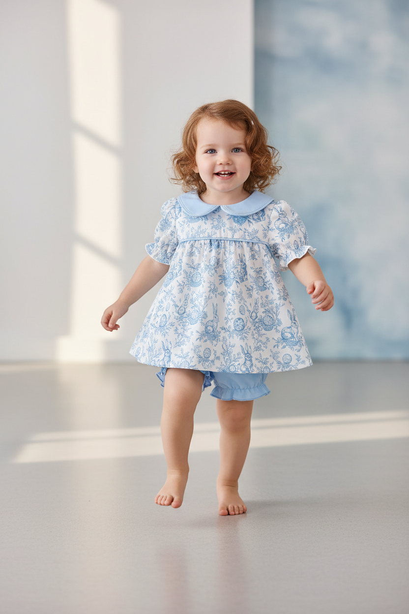 BLUE BUNNY EGG BLOOMER SET