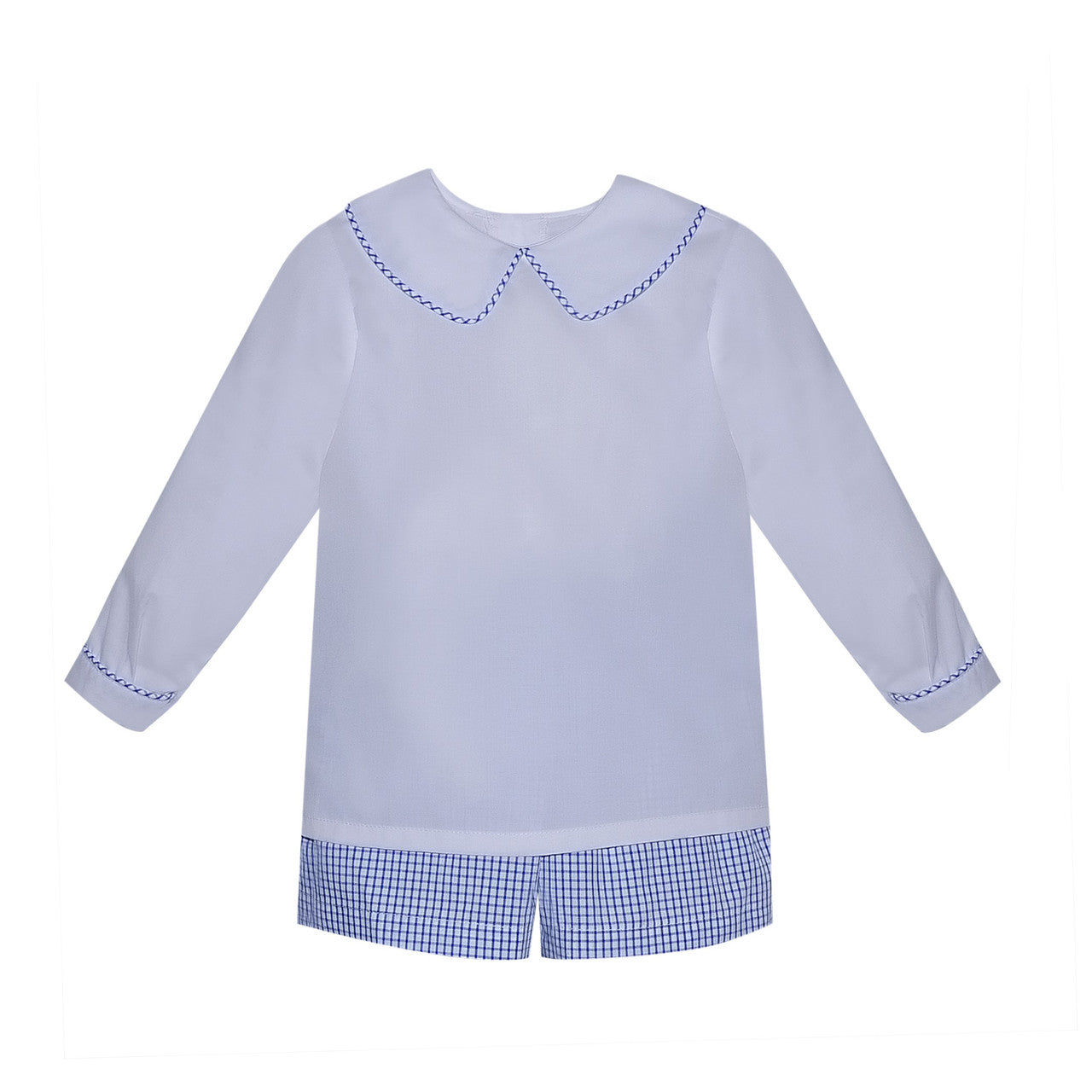Madison Boy suit- Royal Blue Gingham Square
